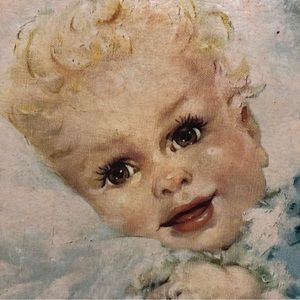 VTG Florence Kroger Baby Infant Pictures Litho Print MCM 11x14 Wake Up Dreamer